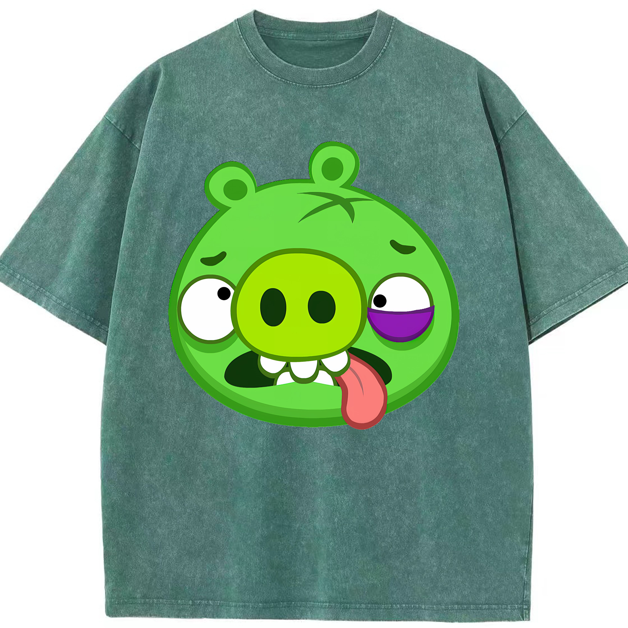 （画像用） Angry Birds アングリーバード 綿100% ヴィンテージ風 半袖Tシャツ（フロントプリント）